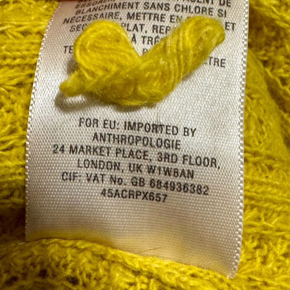 Anthropologie Bright Yellow Knit Cardigan - Picture 11 of 11
